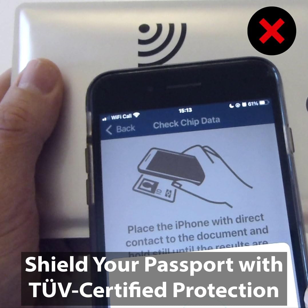 RFID blocking passport protector sleeves. Contactless fraud protection