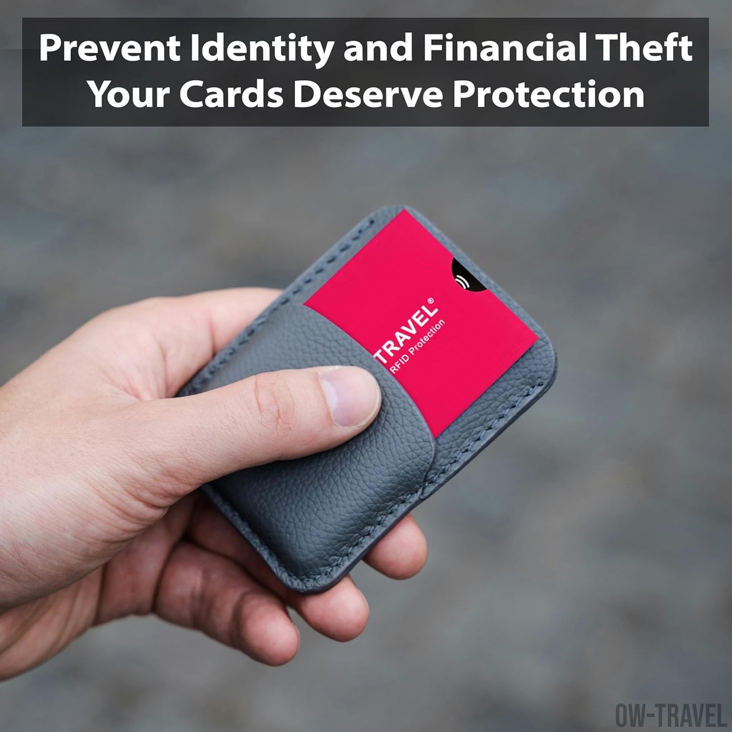 Pink RFID blocking contactless credit card security protector sleeves