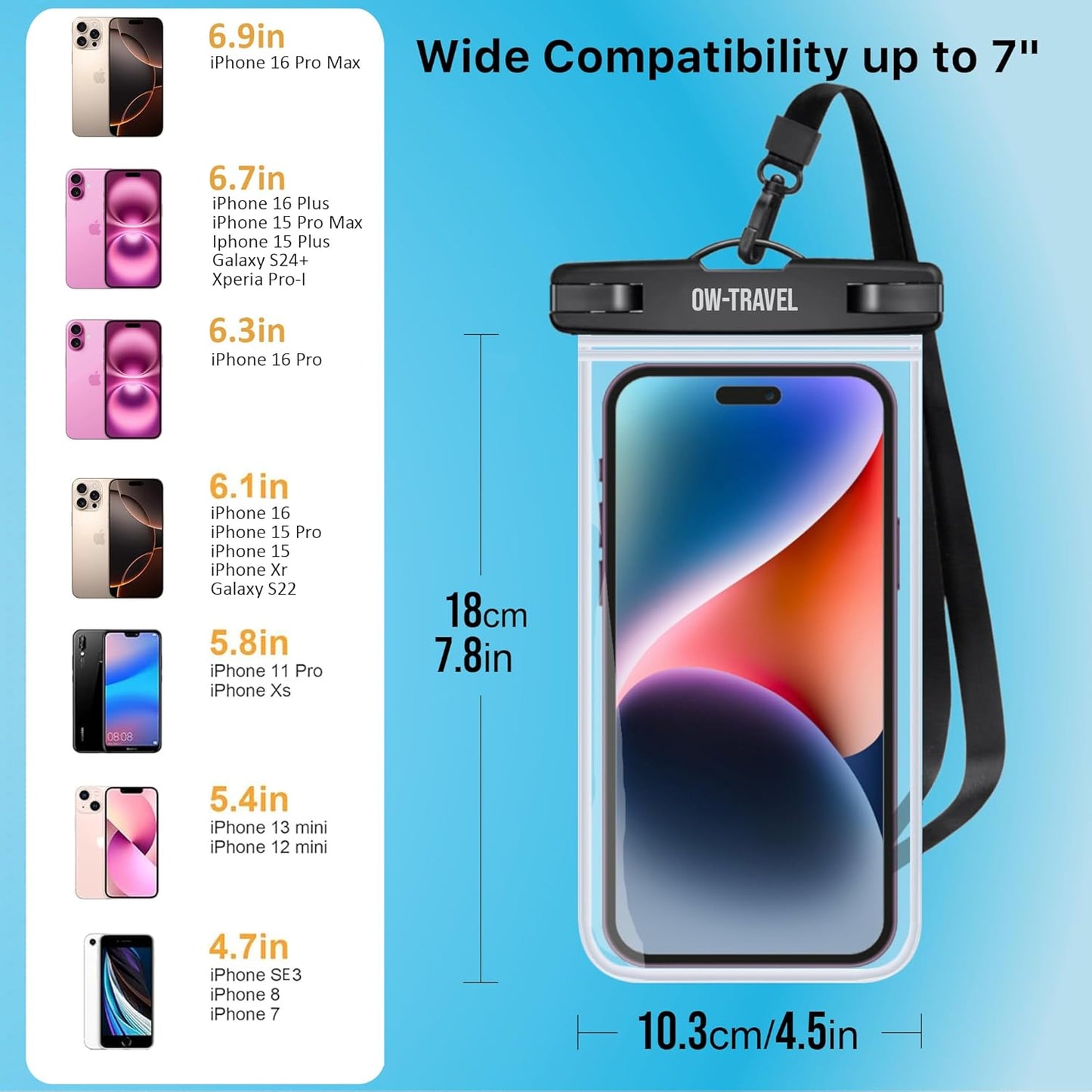 Clear Waterproof Mobile Phone Case Waterproof Underwater Mobile Phone Case