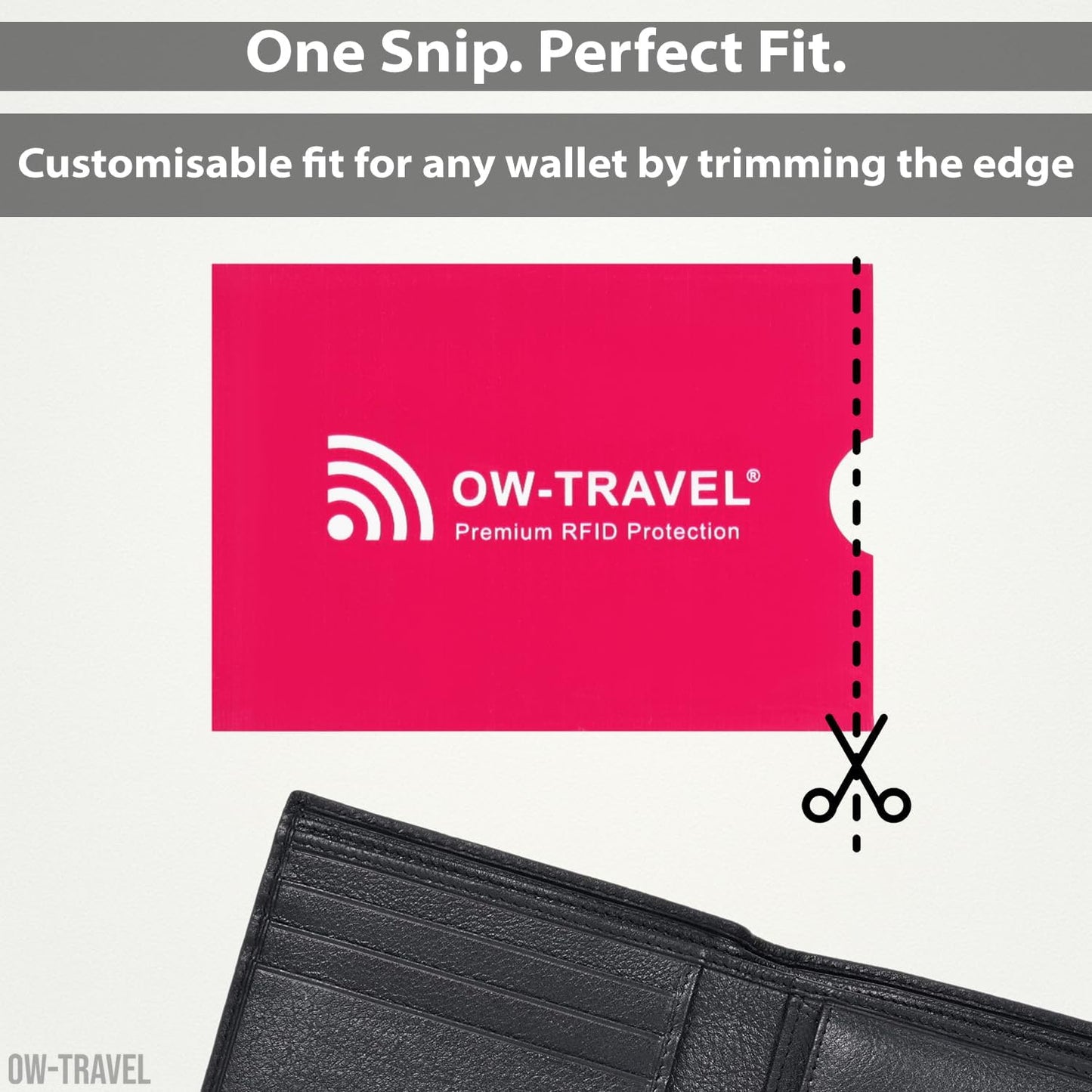 Pink RFID blocking contactless credit card security protector sleeves
