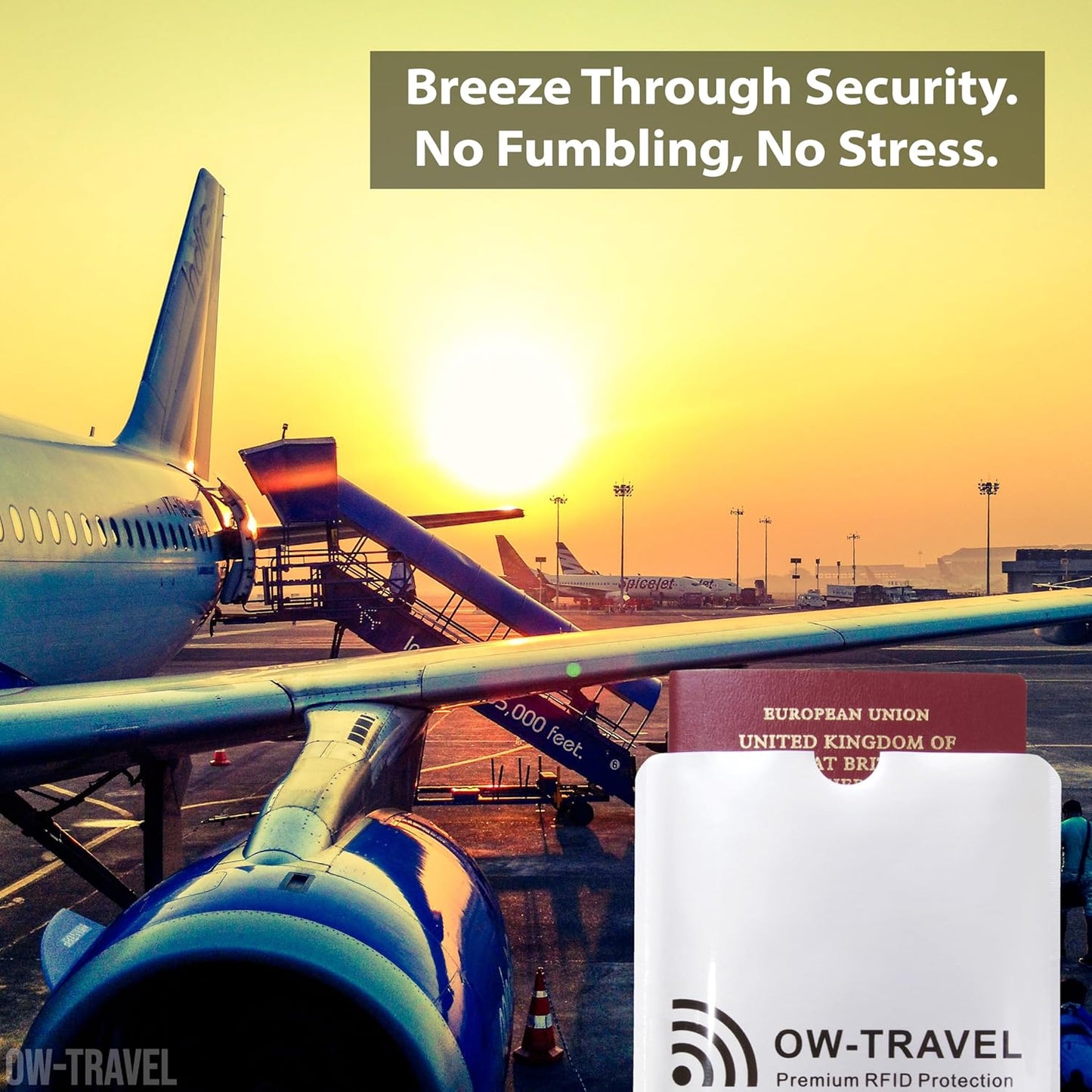 RFID blocking passport protector sleeves. Contactless fraud protection