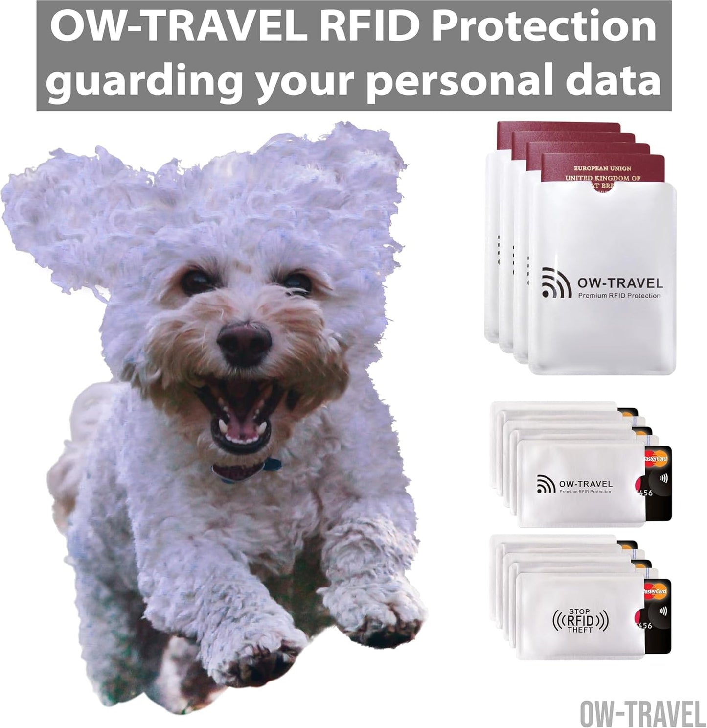 RFID blocking contactless bank credit cards passport protector sleeves