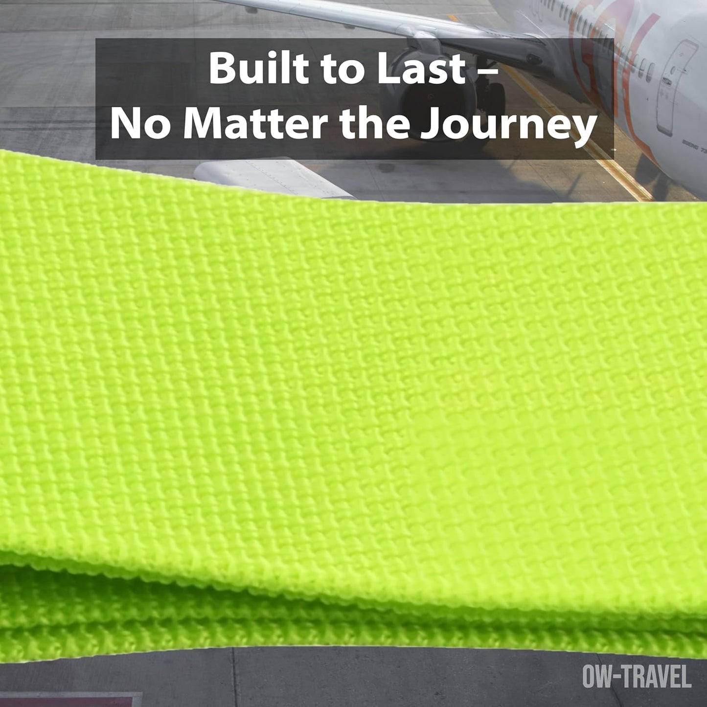 Green luggage cross strap suitcase belts with baggage label case tag