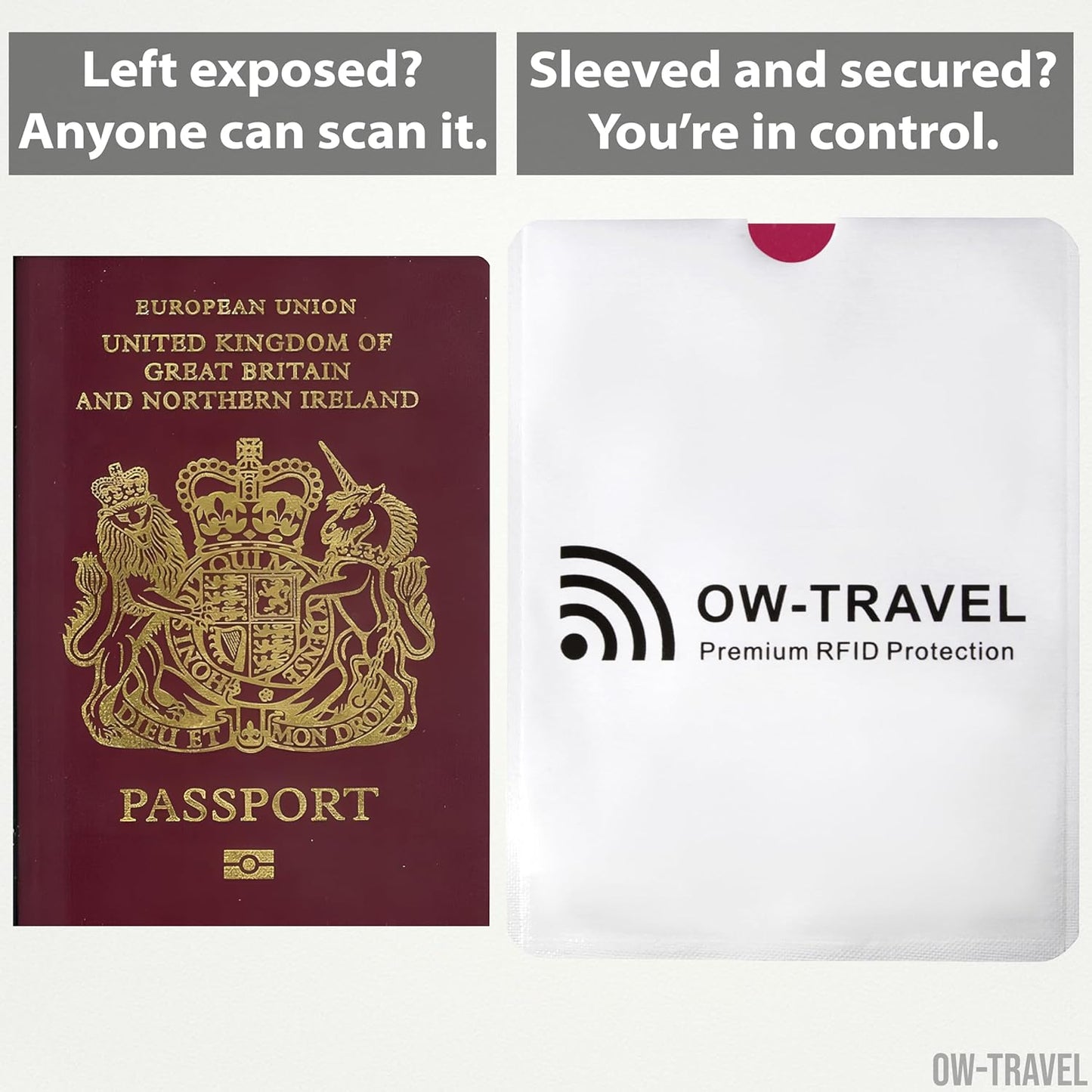 RFID blocking contactless bank credit cards passport protector sleeves