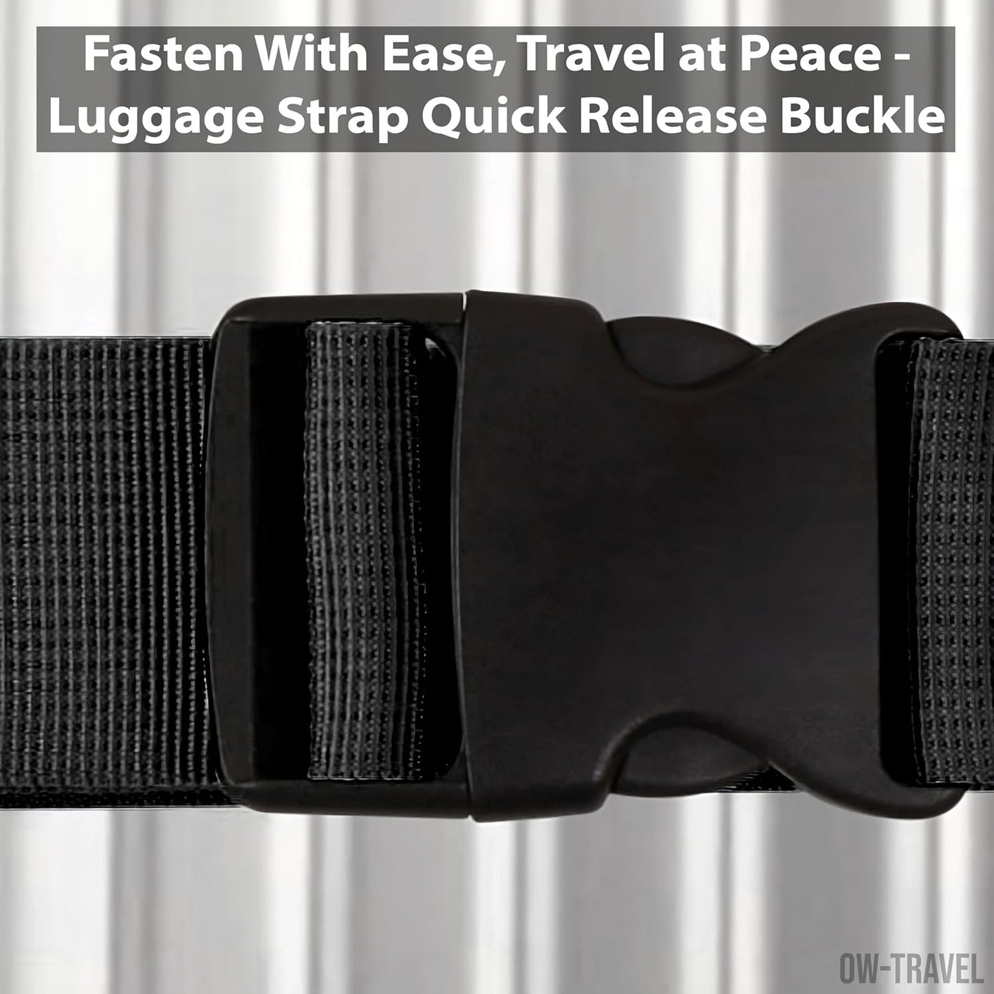 Black luggage strap suitcase belts with with baggage address tag label