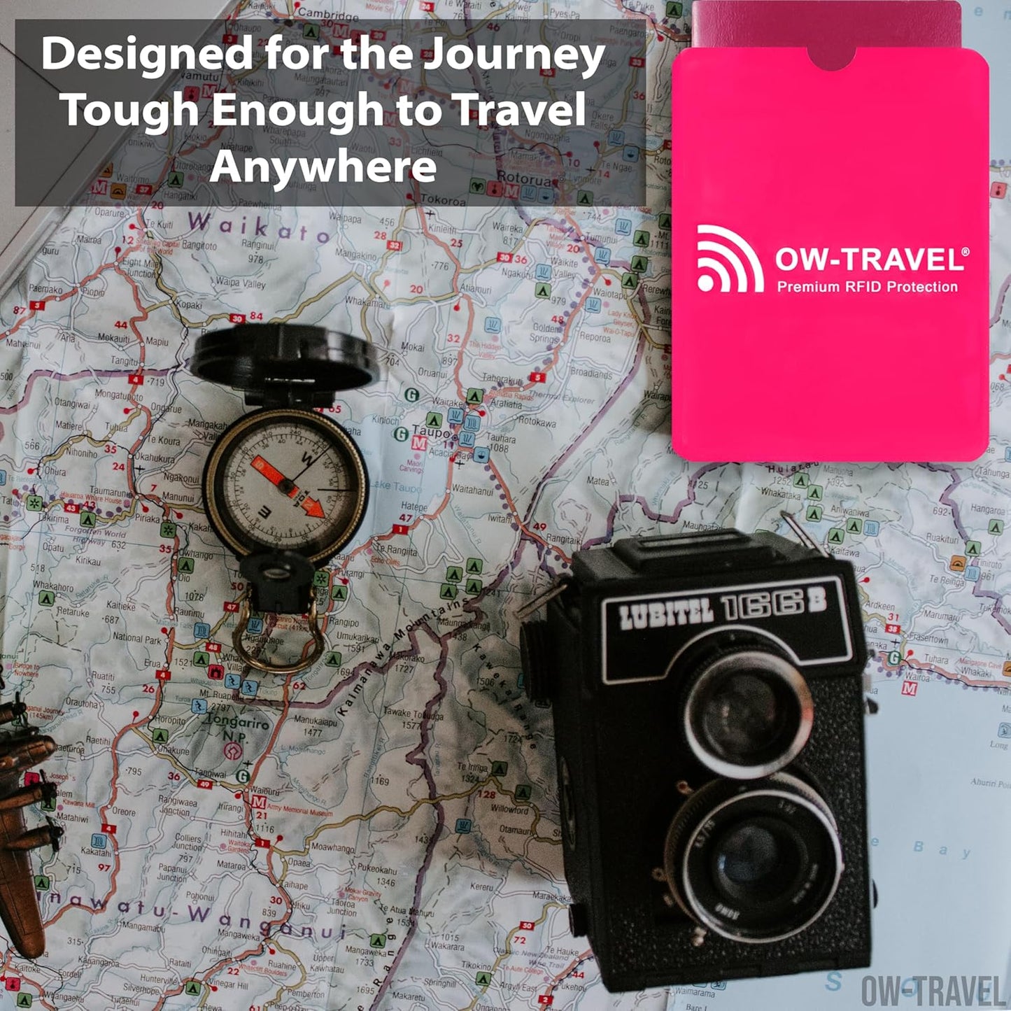 Pink RFID blocking passport protector sleeves. Contactless protection