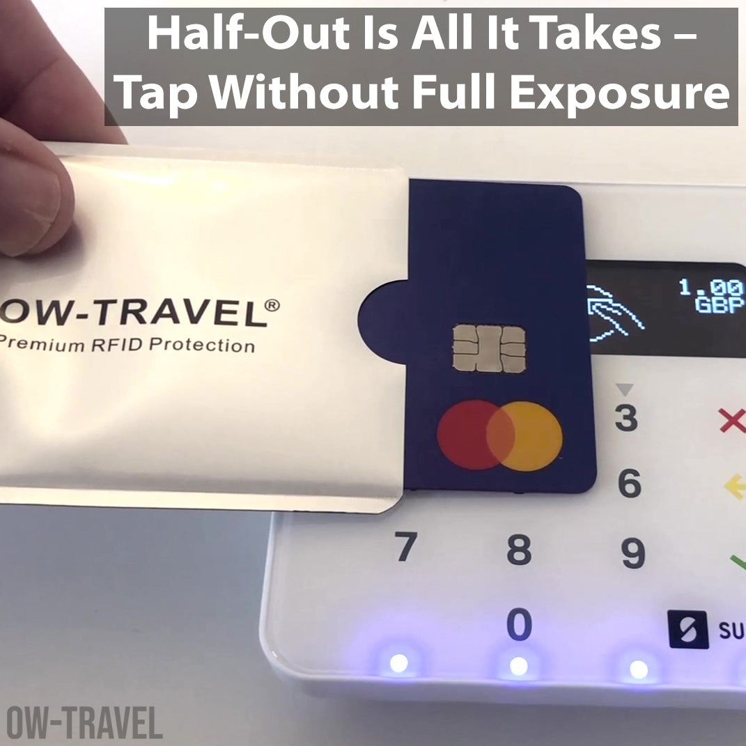 RFID blocking contactless bank credit card security protector sleeves