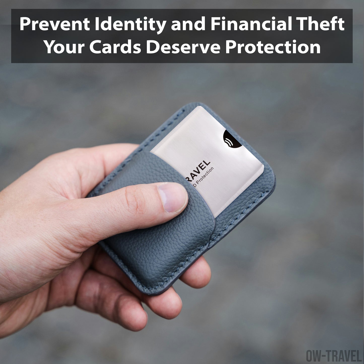 RFID blocking contactless bank credit card security protector sleeves