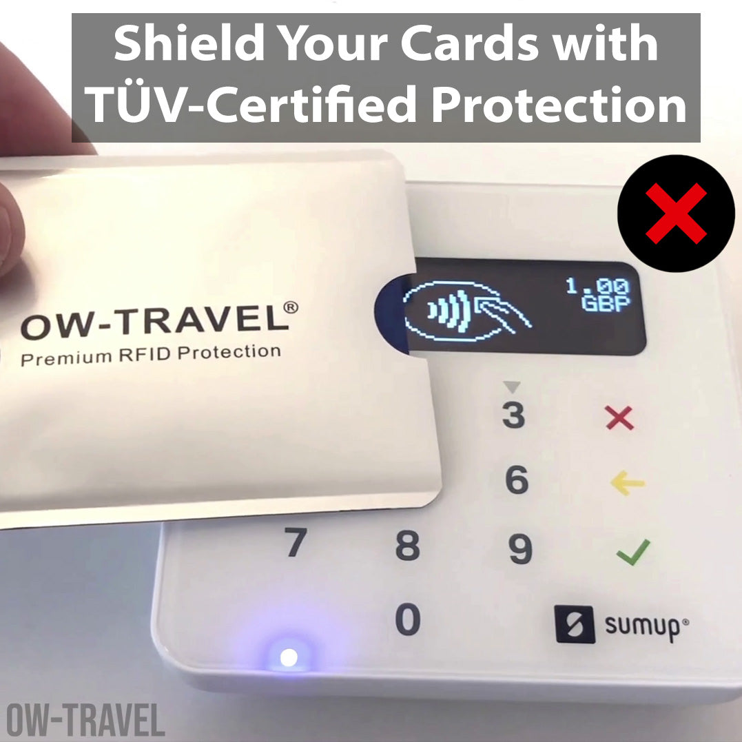 RFID blocking contactless bank credit card security protector sleeves