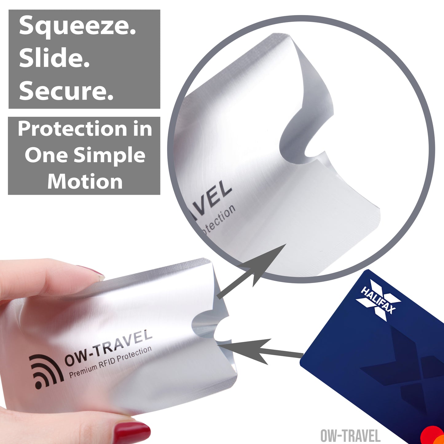 RFID blocking contactless bank credit card security protector sleeves