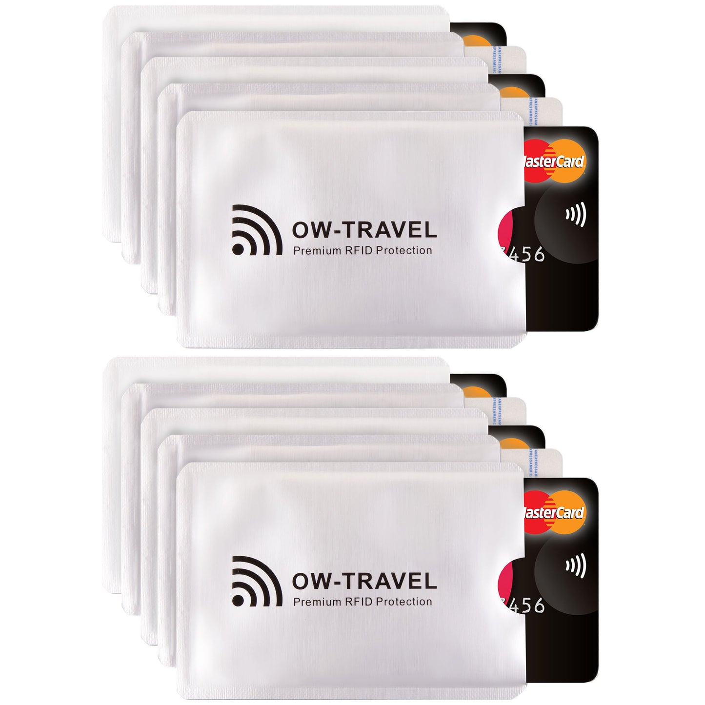 RFID blocking contactless bank credit card security protector sleeves