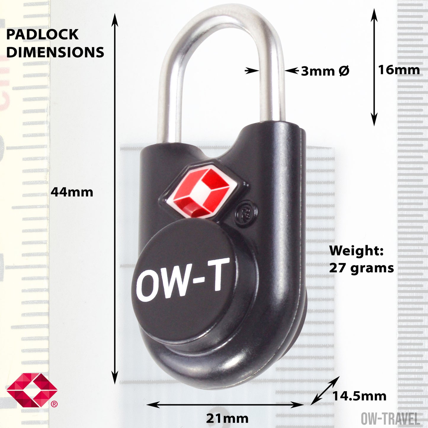 TSA luggage locks. Small black key travel padlocks for suitcases bags lockers