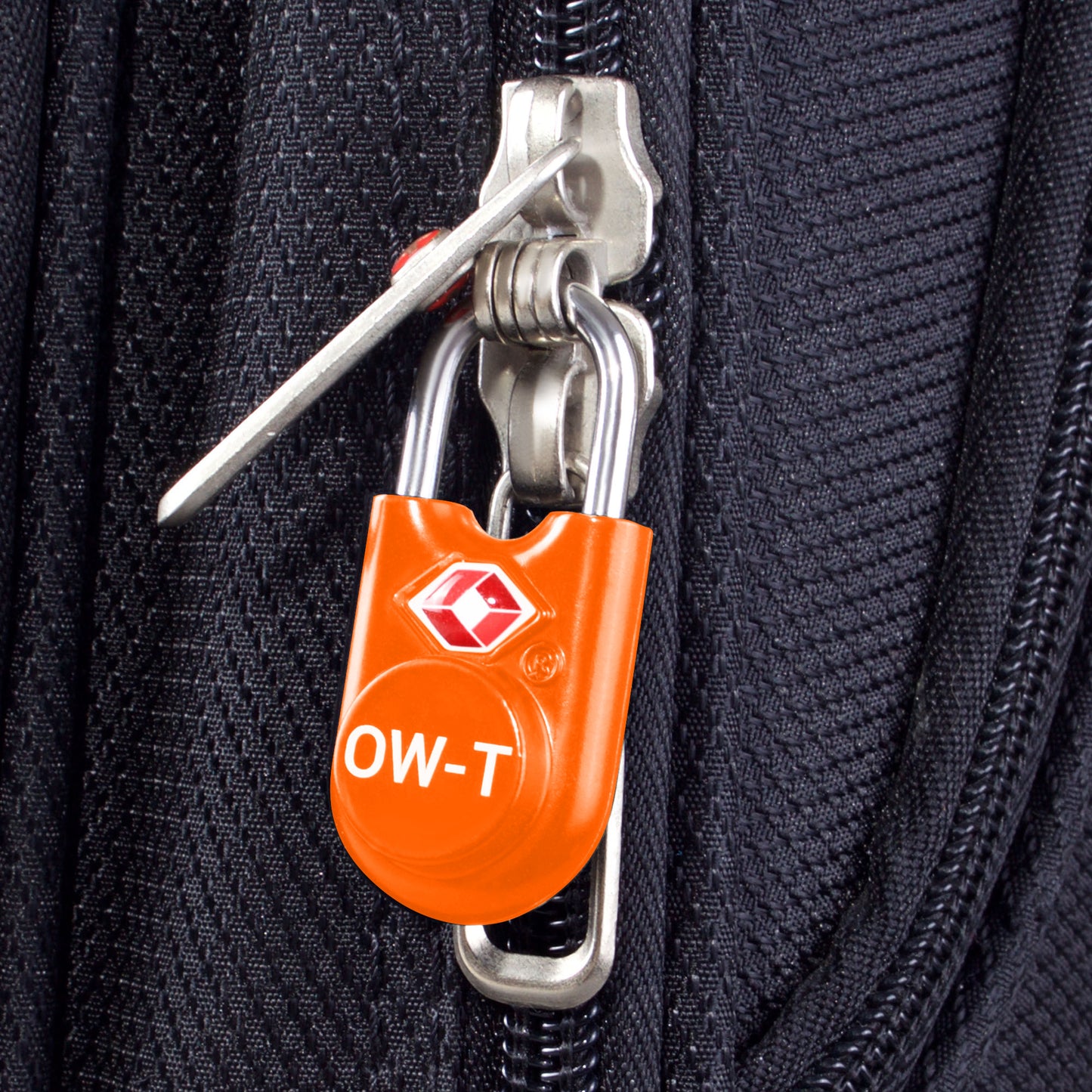 TSA luggage locks.Small orange key travel padlocks for suitcases bags