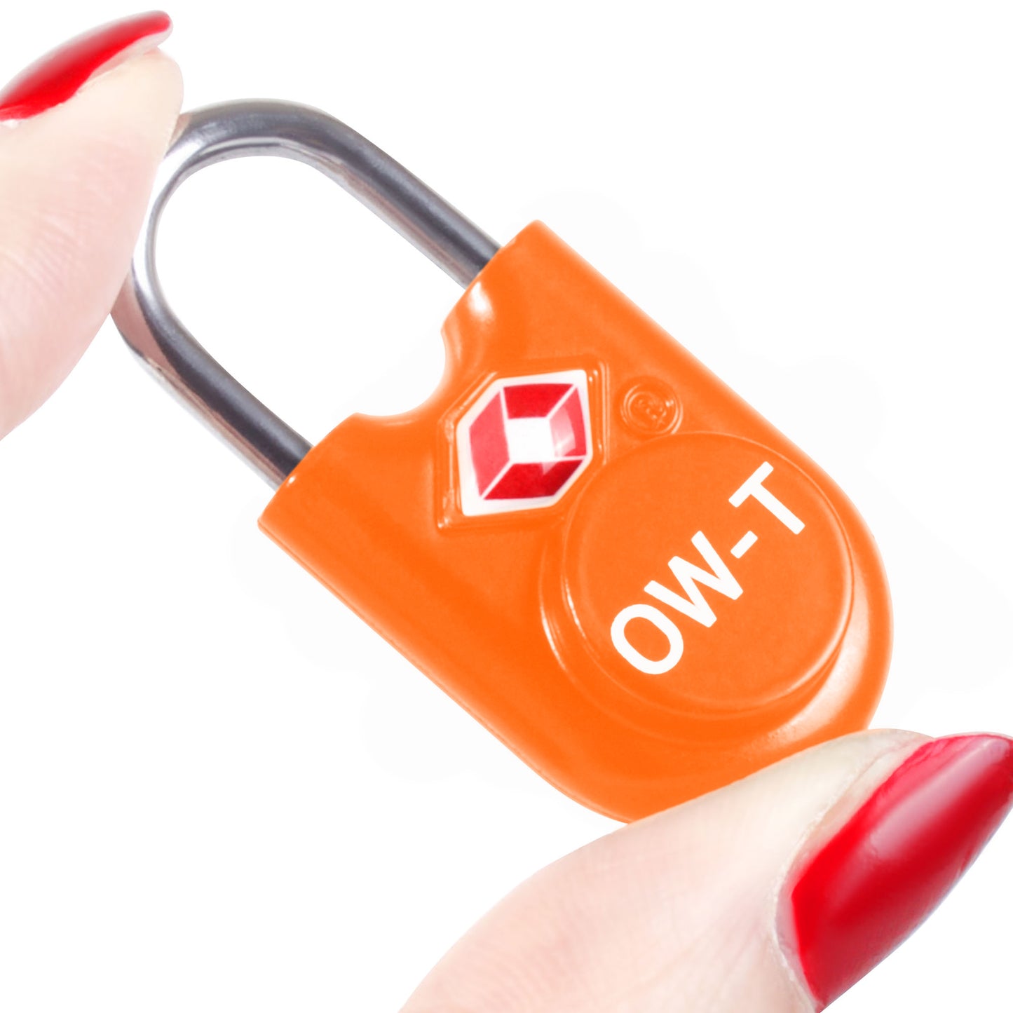 TSA luggage locks.Small orange key travel padlocks for suitcases bags