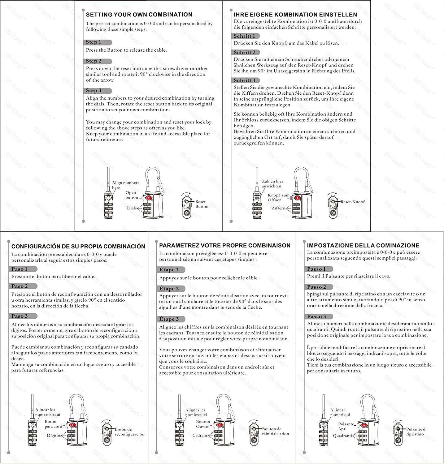 TSA luggage locks. Orange cable padlocks for suitcases lockers bags