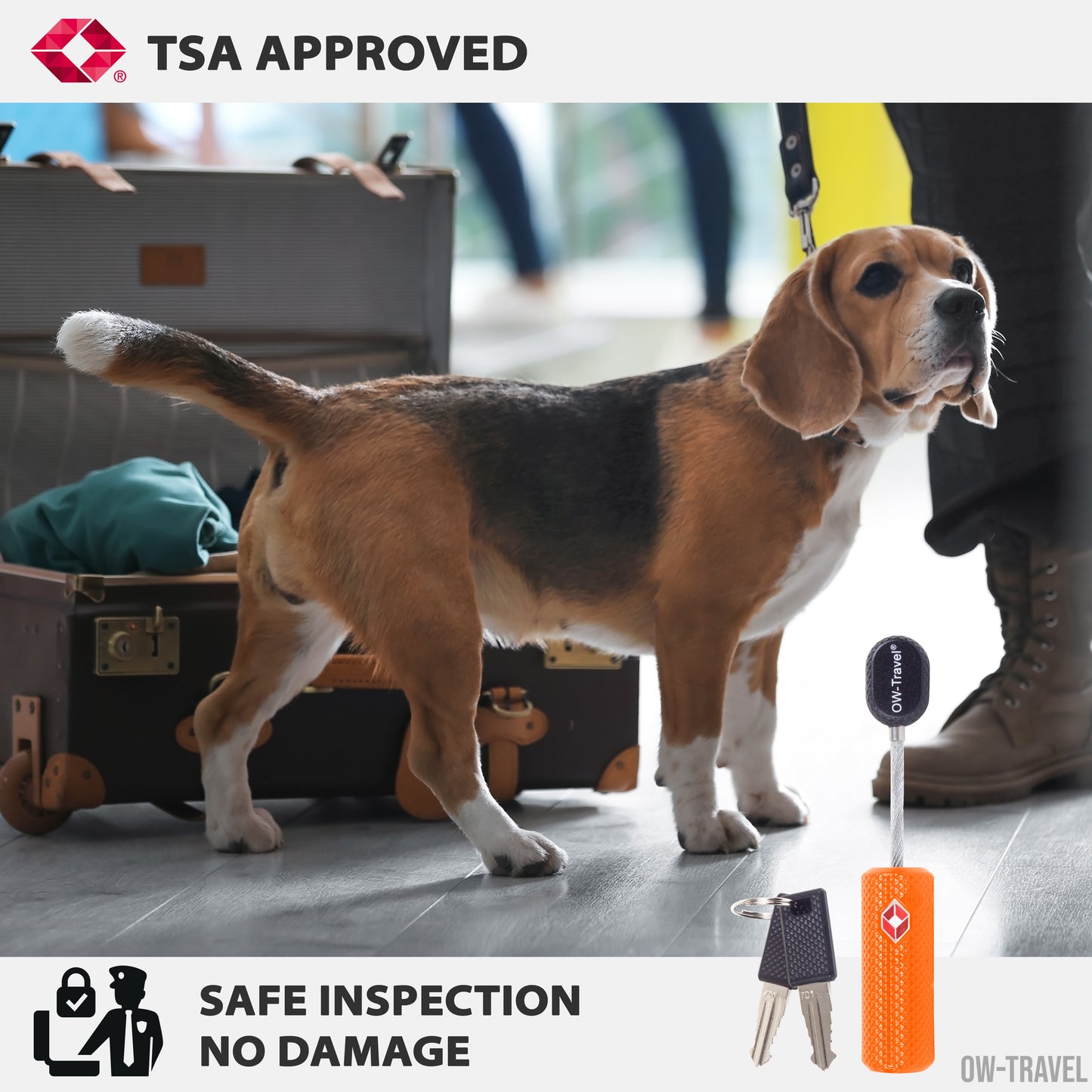 TSA luggage locks. Orange key cable padlocks for suitcases lockers