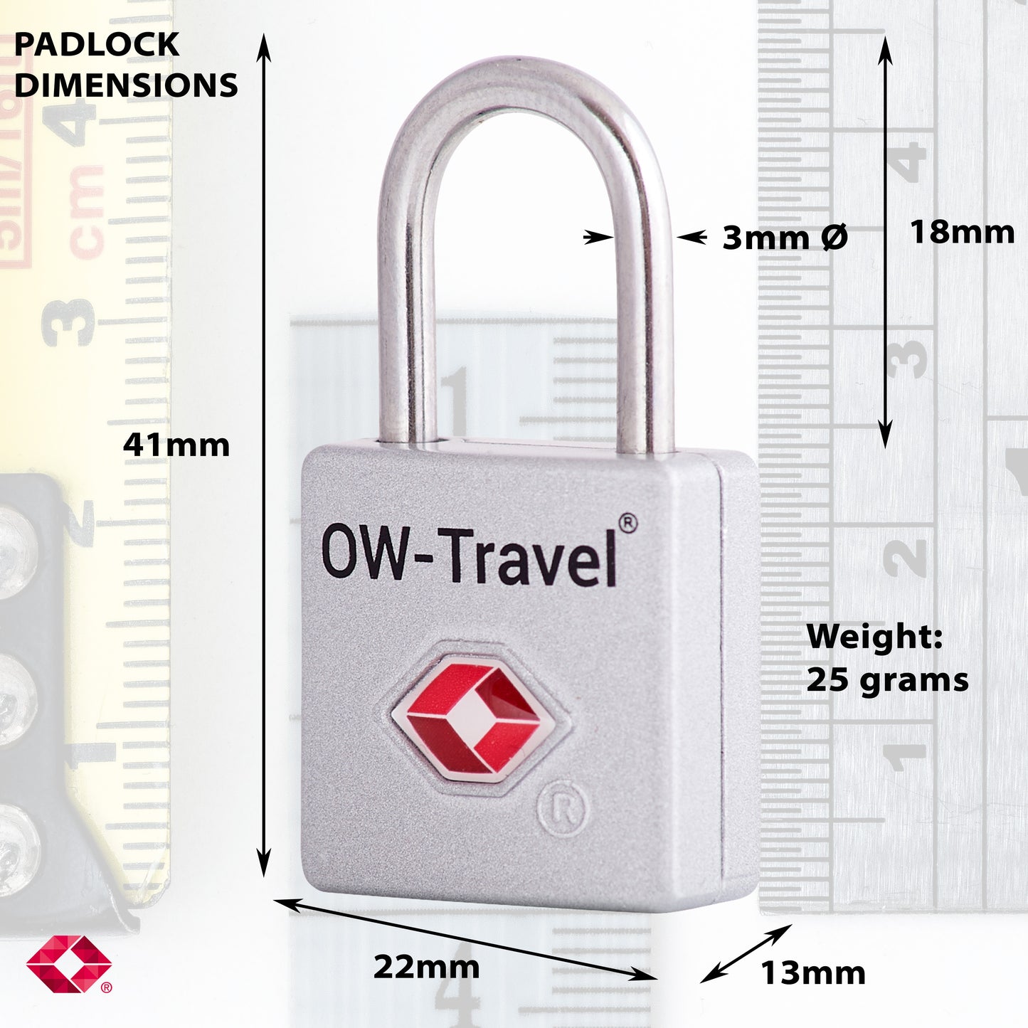 TSA luggage locks. Mini silver key travel padlocks for suitcases bags