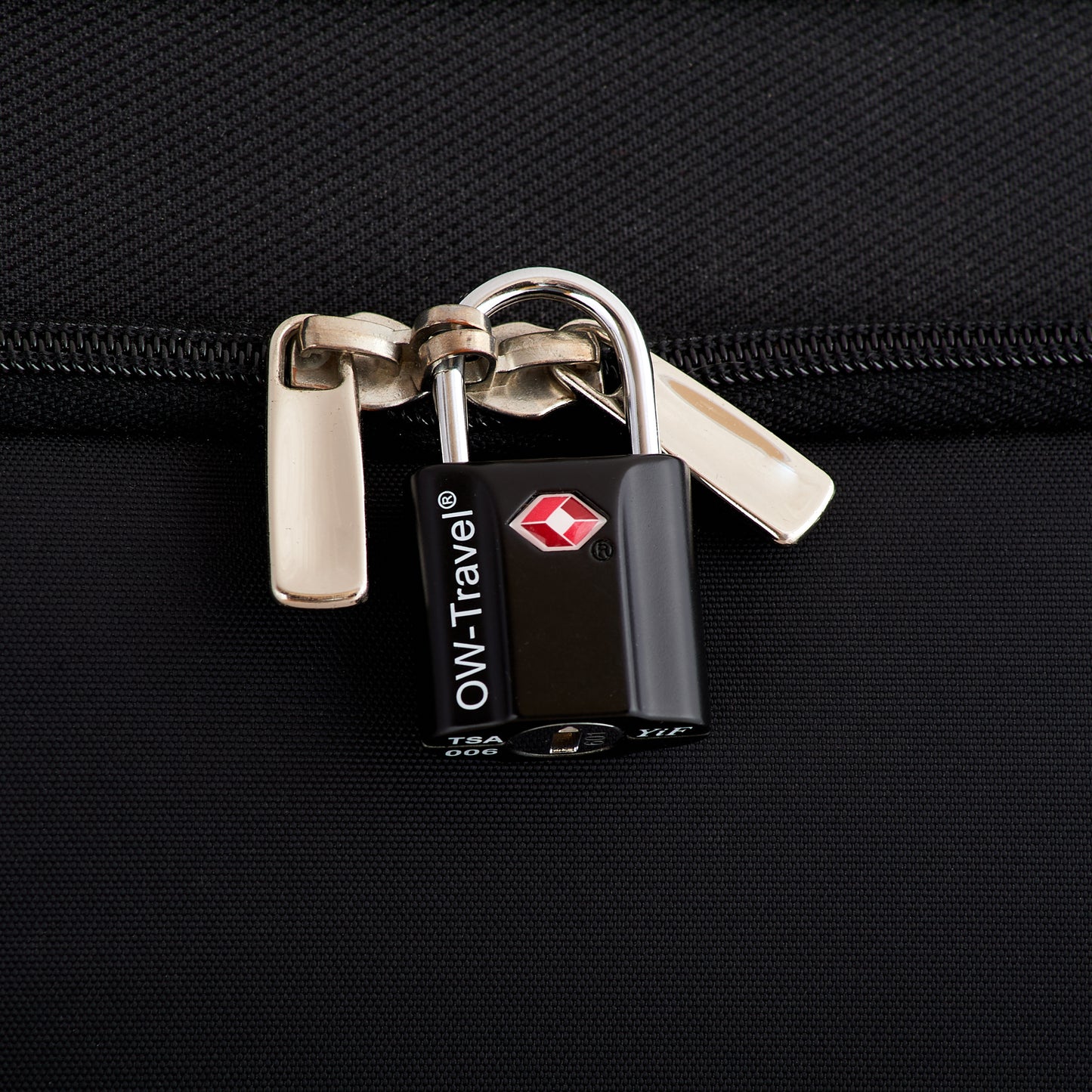 TSA luggage locks. Black key travel padlocks for suitcases bags lockers