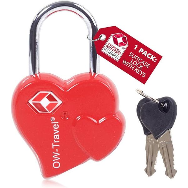✅ TSA Key Padlock - Heavy Duty Lock - Travel Sentry Approved for Suitcases, Luggage, Gym Lockers and Tool Boxes - One-Wear, OW-Travel