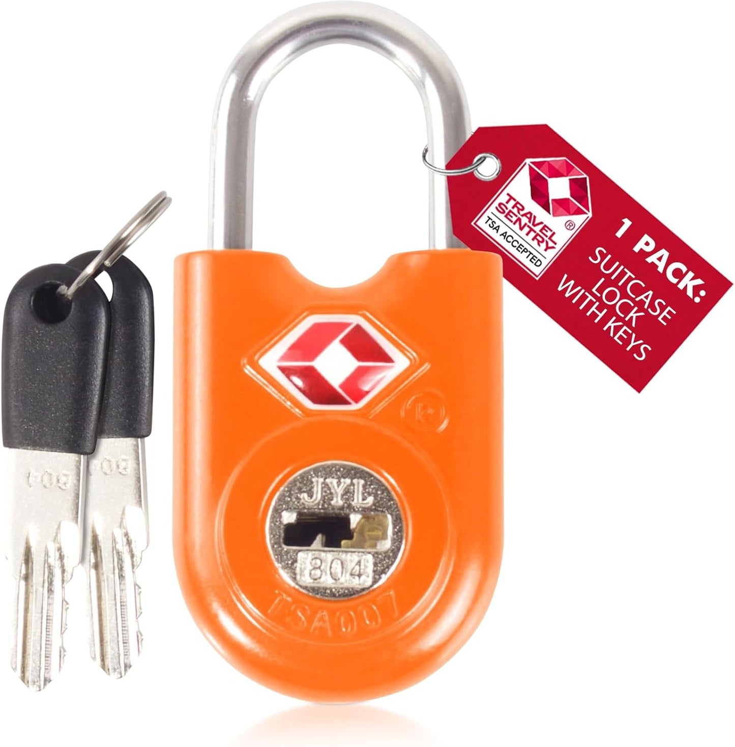 ✅ TSA Key Padlock - Heavy Duty Lock - Travel Sentry Approved for Suitcases, Luggage, Gym Lockers and Tool Boxes - One-Wear, OW-Travel
