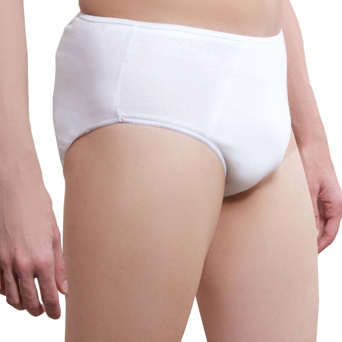 Super Soft Premium Quality Men's Disposable Cotton Briefs (5 Pack) - Lightweight Throw Away Underwear Briefs Pants Underpants Travel Hospital Spa Day Waxing Massage Sauna Salon Emergency - One-Wear