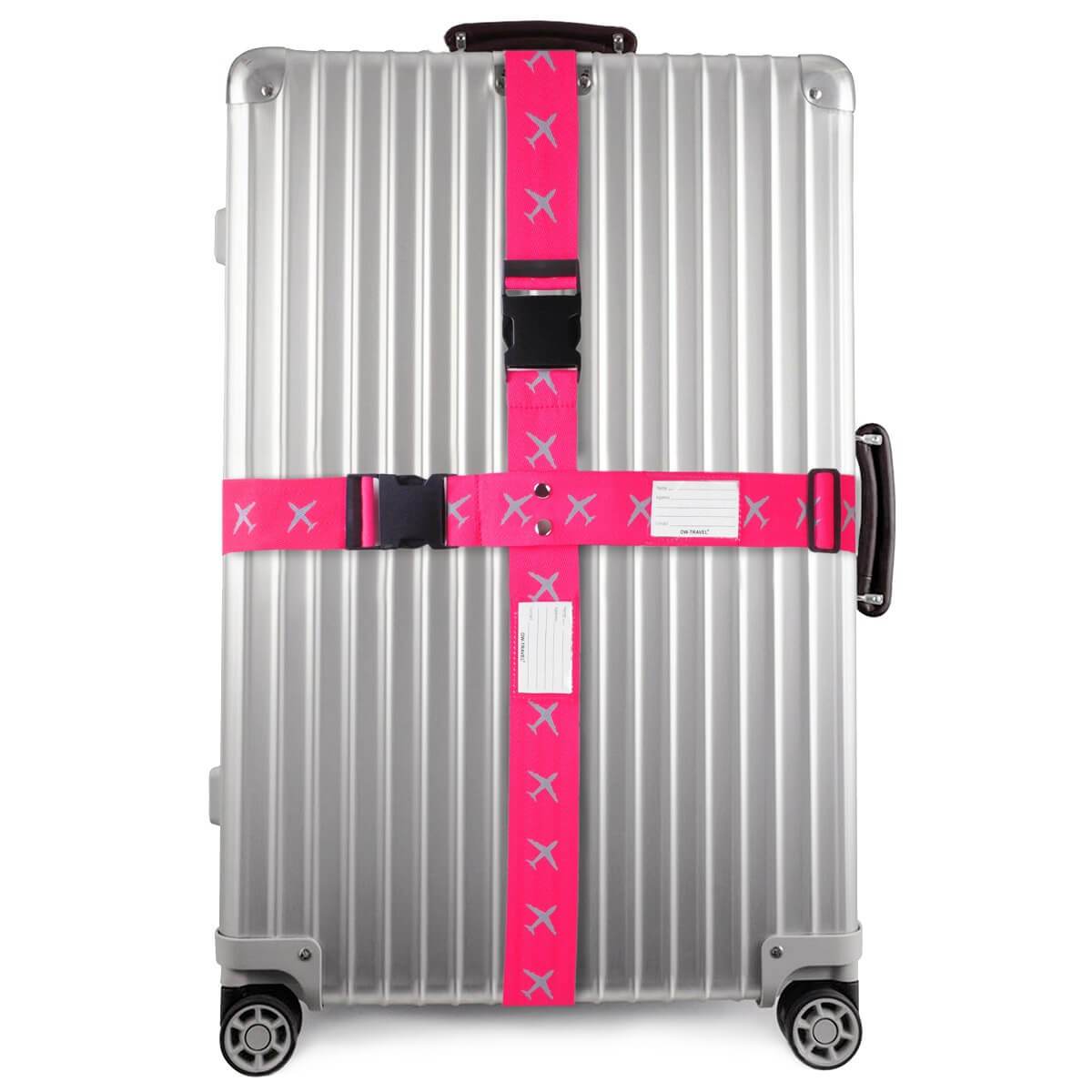 Pink luggage strap best sale