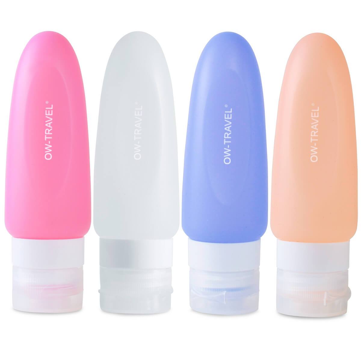 ✅ Silicone Travel Bottles - TSA Compliant Leakproof BPA Free Refillable Squeezable for Liquids Creams Lotions Travel Shampoo Conditioner - One-Wear