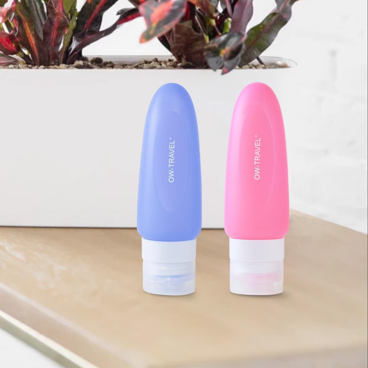 ✅ Silicone Travel Bottles - TSA Compliant Leakproof BPA Free Refillable Squeezable for Liquids Creams Lotions Travel Shampoo Conditioner - One-Wear