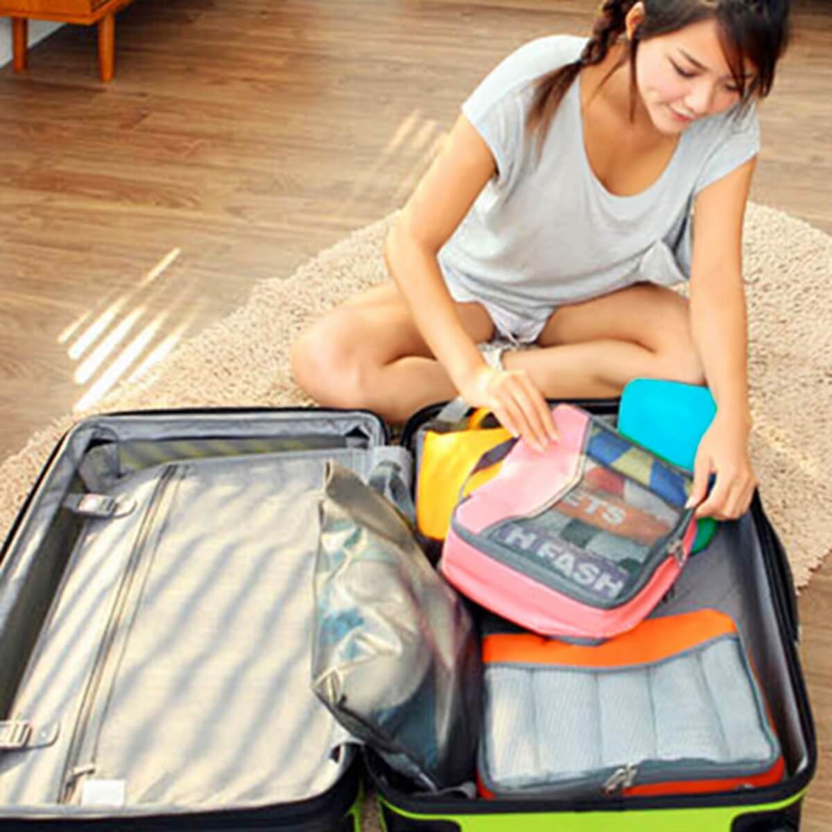✅ Space-Saving Go Anywhere Packing Cubes for Suitcases - Lightweight Storage Organisers for all types of Luggage - One-Wear