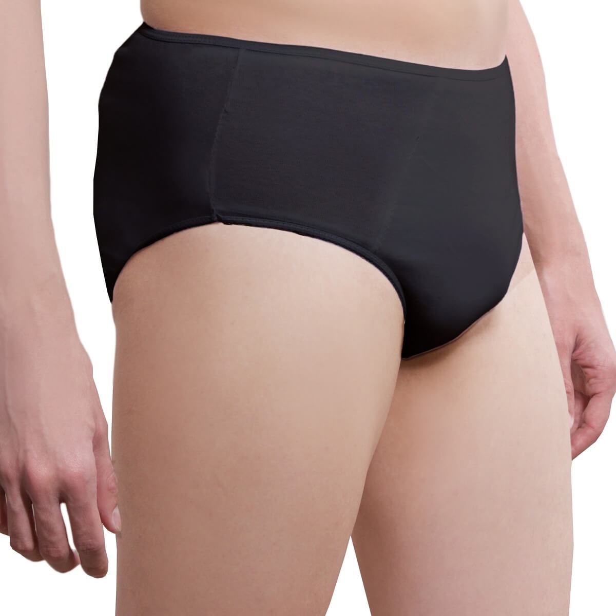 Disposable men's black cotton underwear for hospital travel spa sauna – OW- Travel