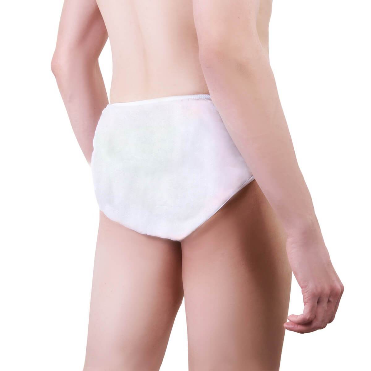 Super Soft Men's Disposable Briefs (5 Pack) - Comfortable Lightweight Go Anywhere Underwear ideal for Travel Hospital Spa Massage Tanning Salon Waxing - One-Wear