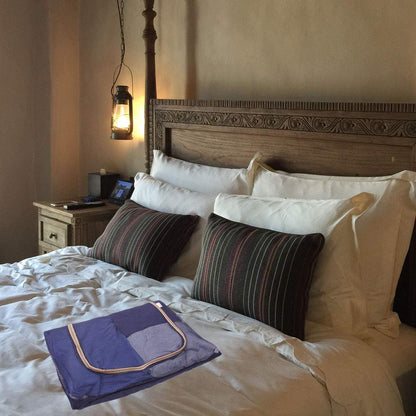 Blue packing cubes for suitcases. Travel storage organiser bags 5 pcs