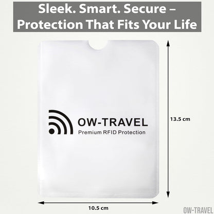 RFID blocking passport protector sleeves. Contactless fraud protection