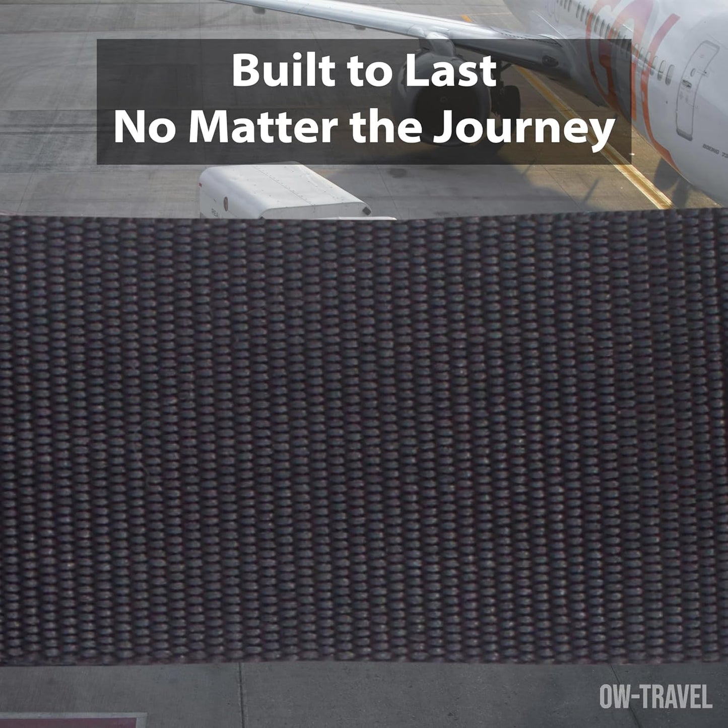 Black TSA luggage strap. Lockable suitcase belts for added security