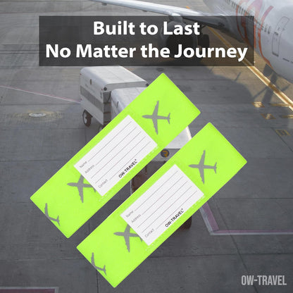 Yellow luggage cross strap suitcase belts with baggage label case tag