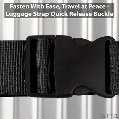 Black luggage cross strap suitcase belts with baggage label tag