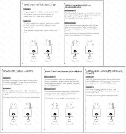 TSA luggage locks. Mini black key travel padlocks for suitcases bags