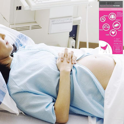 Disposable black travel underwear. Cotton knickers briefs and panties 5pcs