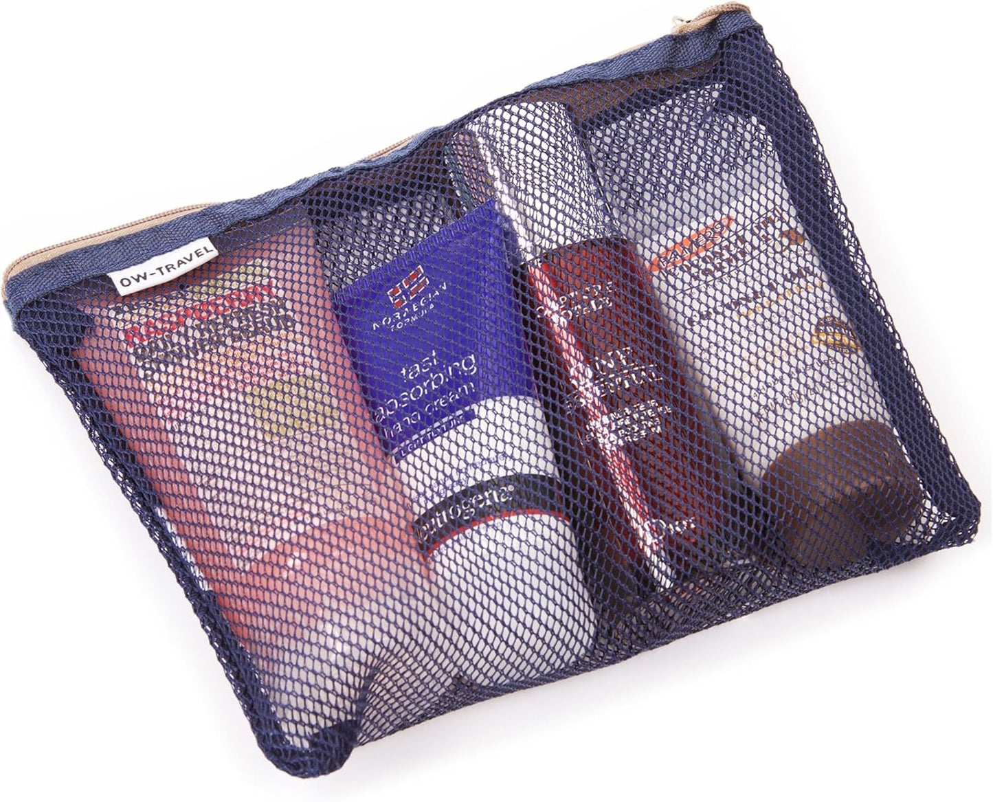 Blue packing cubes for suitcases. Travel storage organiser bags 5 pcs