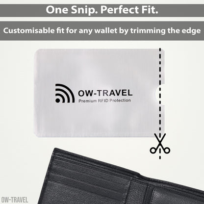 RFID blocking contactless bank credit card security protector sleeves