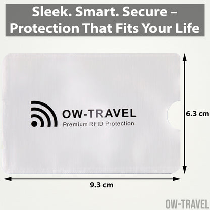 RFID blocking contactless bank credit card security protector sleeves