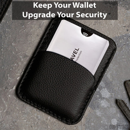 RFID blocking contactless bank credit card security protector sleeves