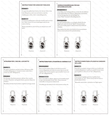TSA luggage locks. Small black key travel padlocks for suitcases bags lockers