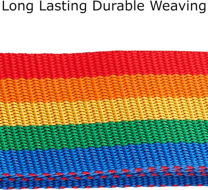 Heavy Duty Luggage Strap Suitcase Belts - with Personalised Baggage Claim Identifier Address Label (Rainbow) - One-Wear, OW-Travel