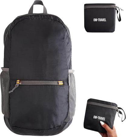 Black Lightweight Foldable Hiking Travel Backpack – OW-TRAVEL