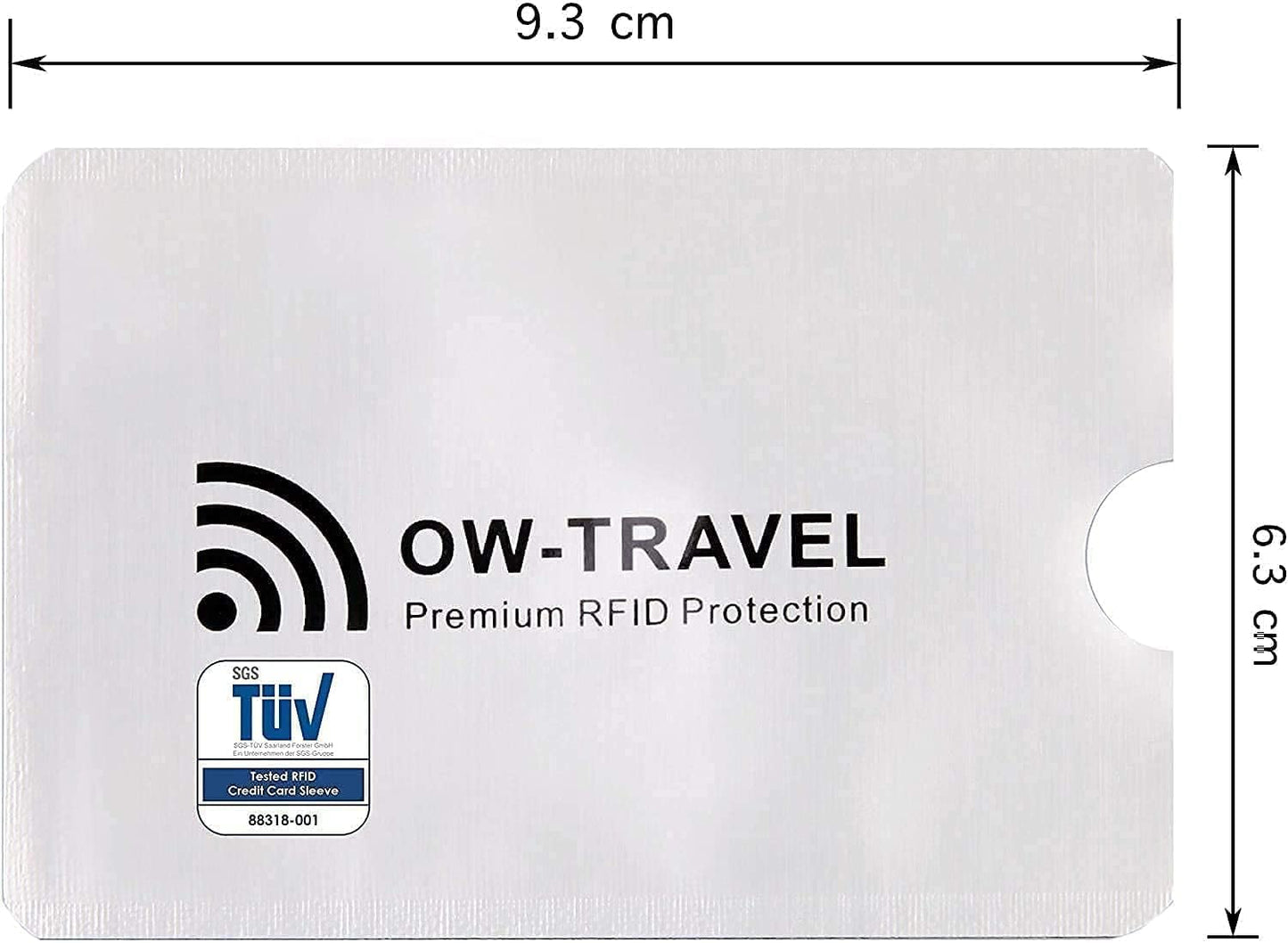 ✅ TÜV APPROVED RFID & NFC Blocking Credit Card Wallet+ Passport Protector Sleeves - Identity Theft Protection for Contactless Cards - One-Wear, OW-Travel