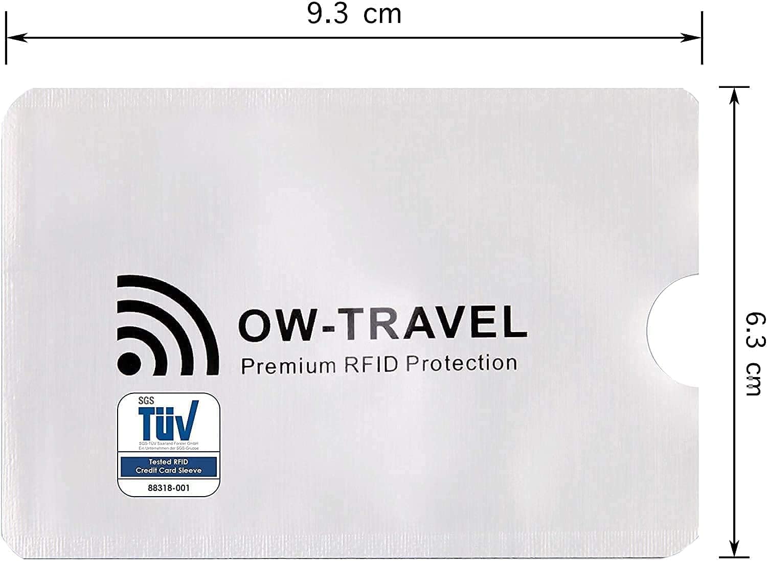✅ TÜV APPROVED RFID & NFC Blocking Credit Card Wallet+ Passport Protector Sleeves - Identity Theft Protection for Contactless Cards - One-Wear, OW-Travel