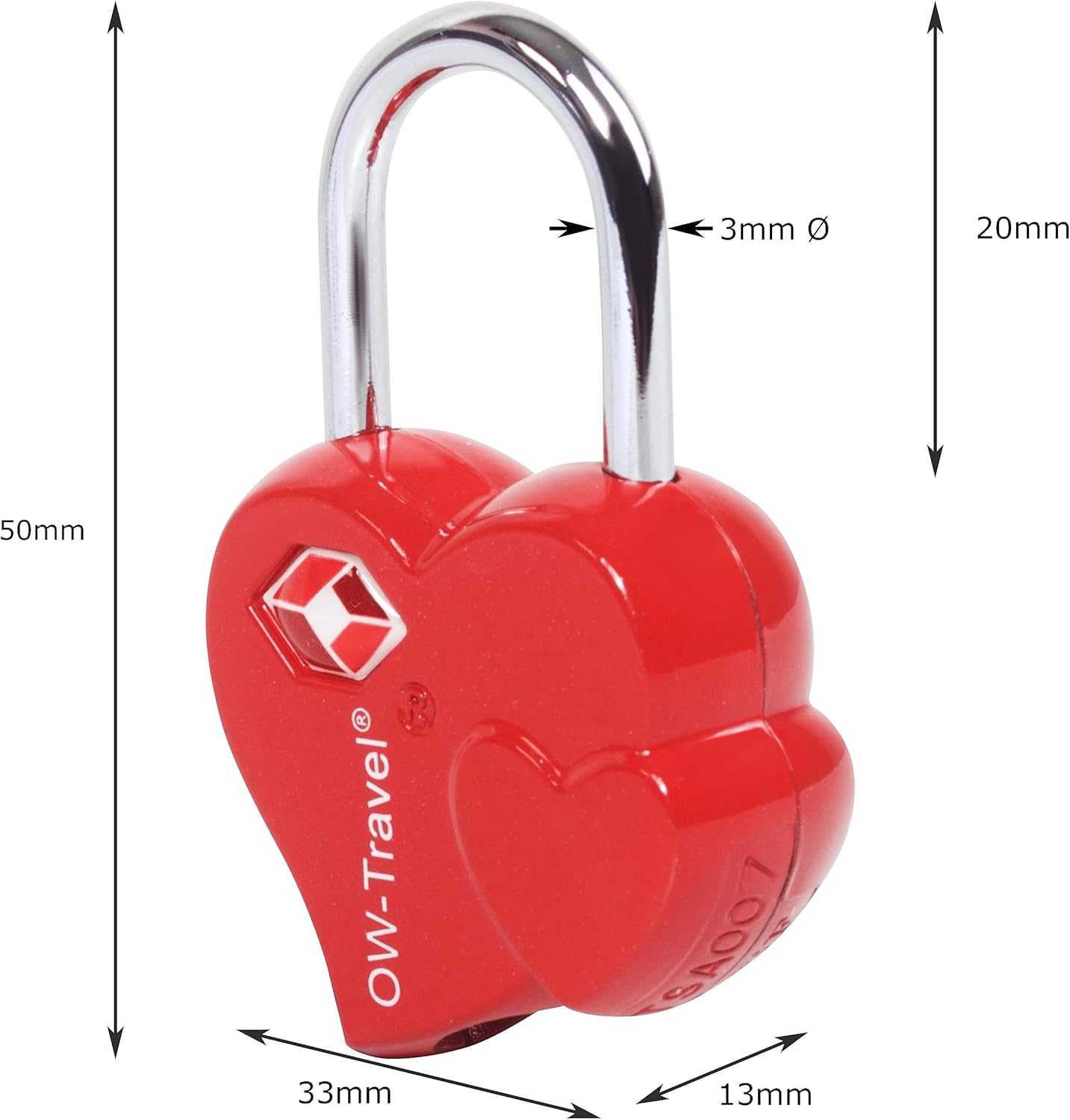 ✅ TSA Key Padlock - Heavy Duty Lock - Travel Sentry Approved for Suitcases, Luggage, Gym Lockers and Tool Boxes - One-Wear, OW-Travel