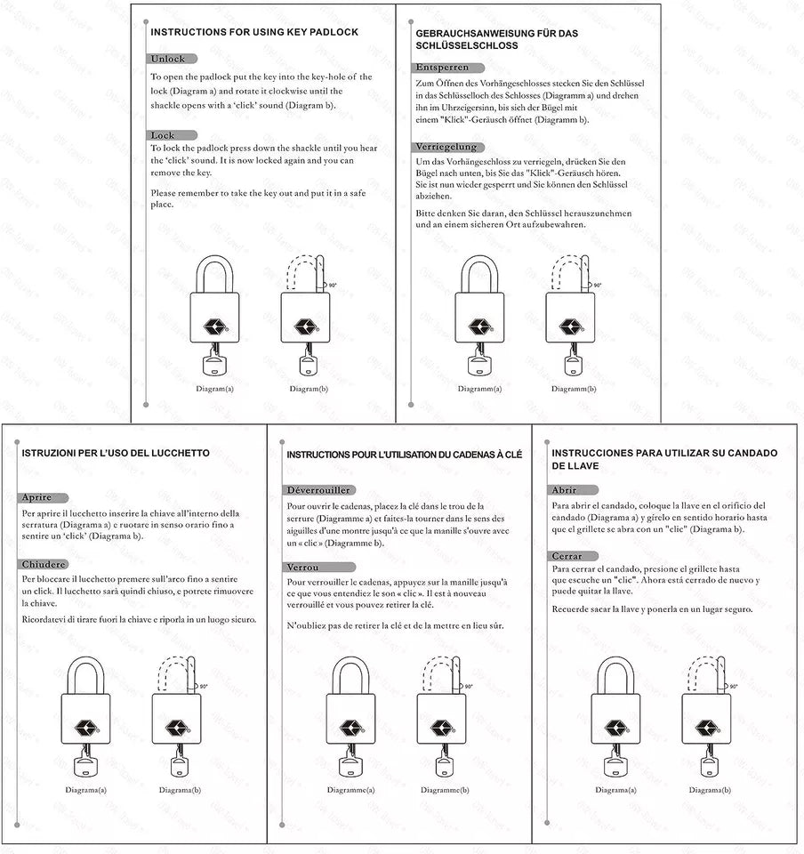 ✅ TSA Key Padlock - Heavy Duty Lock - Travel Sentry Approved for Suitcases, Luggage, Gym Lockers and Tool Boxes - One-Wear, OW-Travel