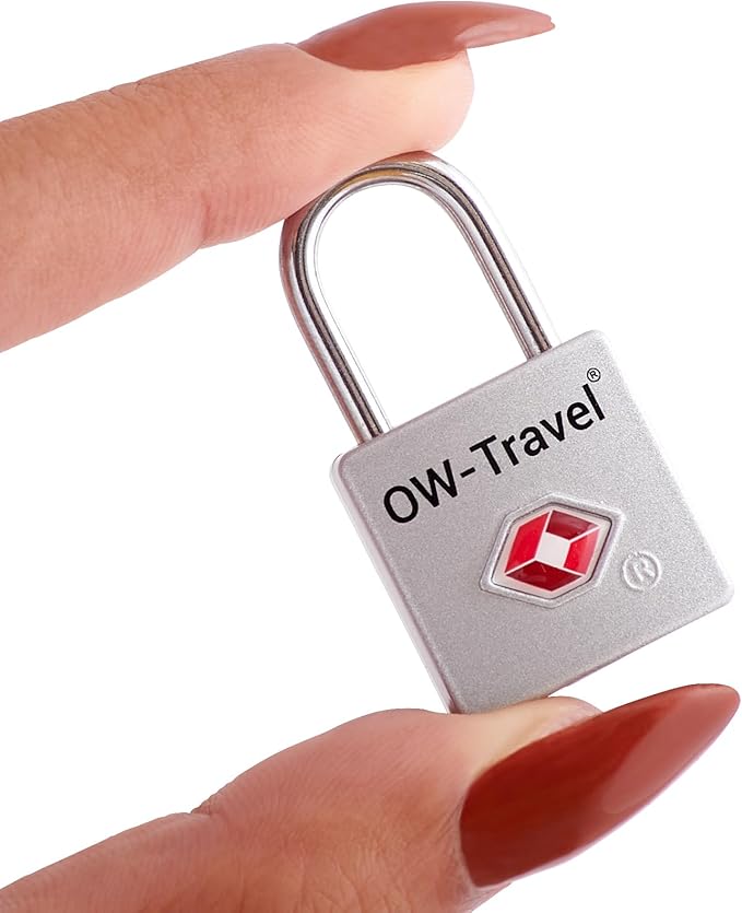 ✅ TSA Key Padlock - Heavy Duty Lock - Travel Sentry Approved for Suitcases, Luggage, Gym Lockers and Tool Boxes - One-Wear, OW-Travel